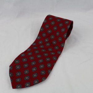 Christian Dior Monsieur Red Navy 100% Silk Necktie Tie